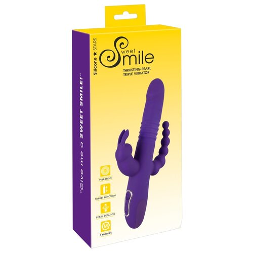 Sweet Smile Thrusting Pearl Triple Vibrator