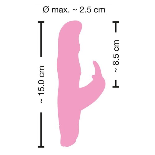 Sweet Smile ‘G-Bunny’ Vibrator Rabbit Variant met Geribbeld Structuur en Stimulus Golven – Roze