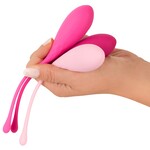 Sweet Smile Drie Delige Kegel Vibratie Ei Set van Siliconen