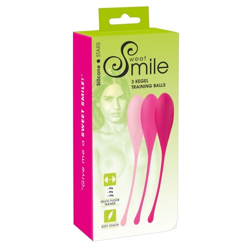 Sweet Smile Drie Delige Kegel Vibratie Ei Set van Siliconen