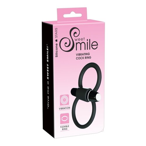 Sweet Smile Penis en Testikel Ring met Vibratie Kogel