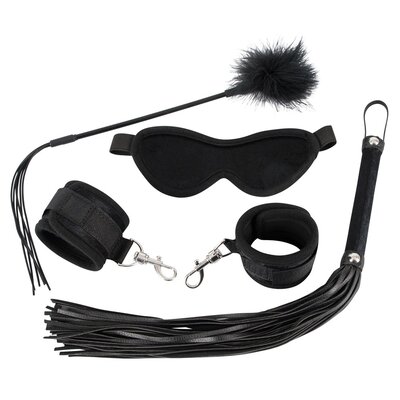 Bad Kitty BDSM Fetish Beginners Set 4 Delig voor Koppel Gebruik – Zwart BDSM Fetish Beginners Set 4 Delig voor Koppel Gebruik – Zwart