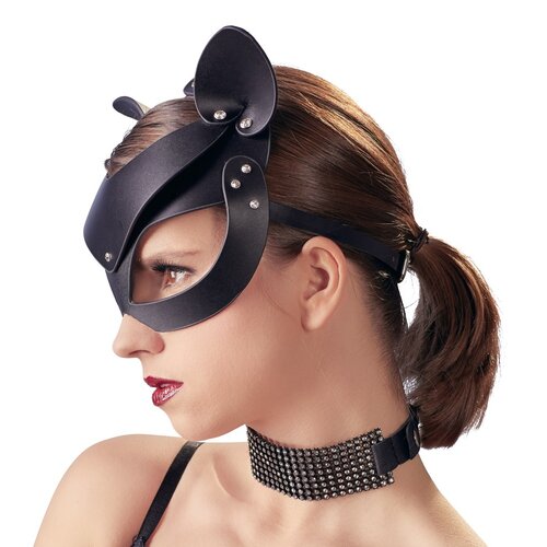 Bad Kitty Kunstlederen Hoofdmasker met Katten Oortjes