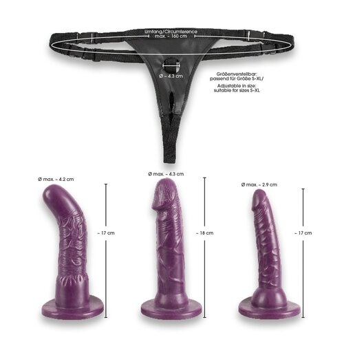 Bad Kitty Drie Delig Voorbind Dildo Set