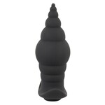 Black Velvets Bolvormige Vibratie Plug Geribbeld