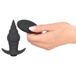 Black Velvets Bolvormige Vibratie Plug Geribbeld