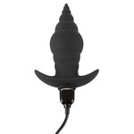 Black Velvets Bolvormige Vibratie Plug Geribbeld