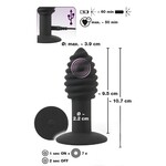 Black Velvets Twister Buttplug met Vibratie