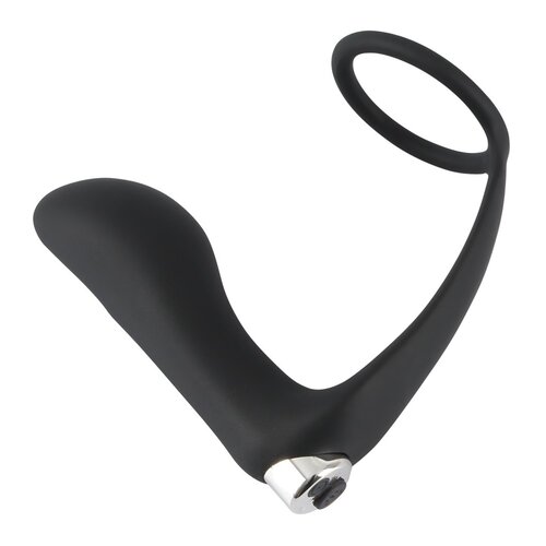 Black Velvets Cockring met Vibratieplug