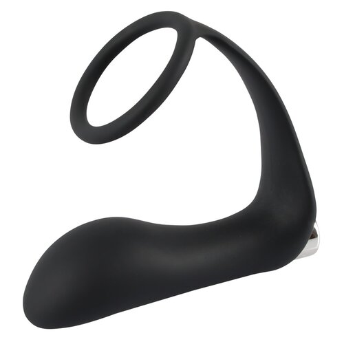 Black Velvets Cockring met Vibratieplug