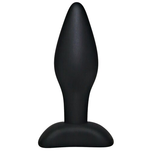 Black Velvets Siliconen Klassieke Buttplug met Verstevigde Stop