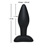 Black Velvets Siliconen Klassieke Buttplug met Verstevigde Stop