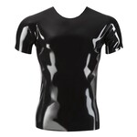 Late X Latex Shirt in Klassieke Vorm met Korte Mouwen