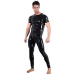 Late X Latex Shirt in Klassieke Vorm met Korte Mouwen