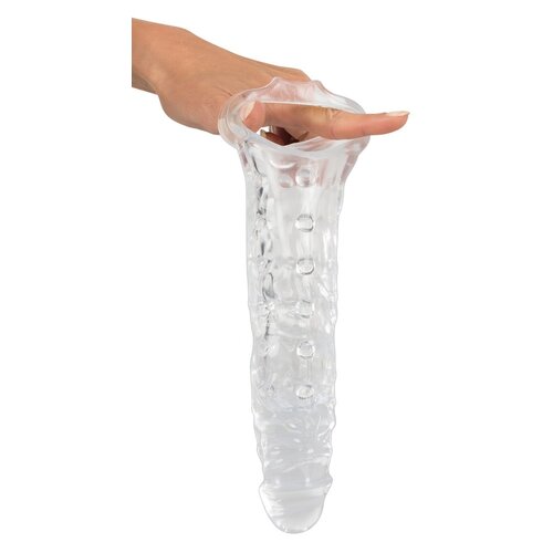 Crystal Penis Sleeve Licht Flexibel met Stimulatie Noppen