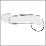 Crystal Geaderde Penis Sleeve Huls met Masssieve Eikel