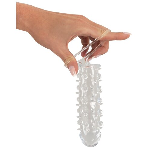 Crystal Genopte Penis Sleeve met Solide Eikel