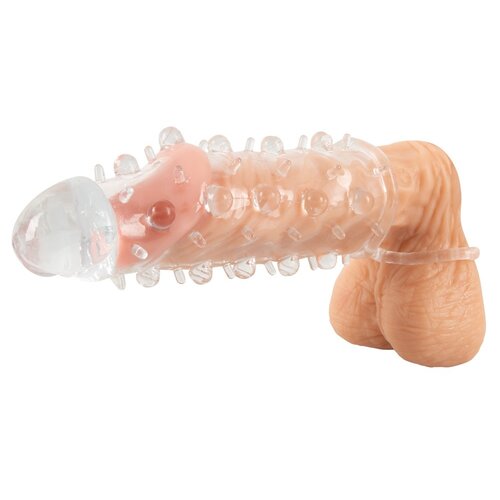 Crystal Genopte Penis Sleeve met Solide Eikel