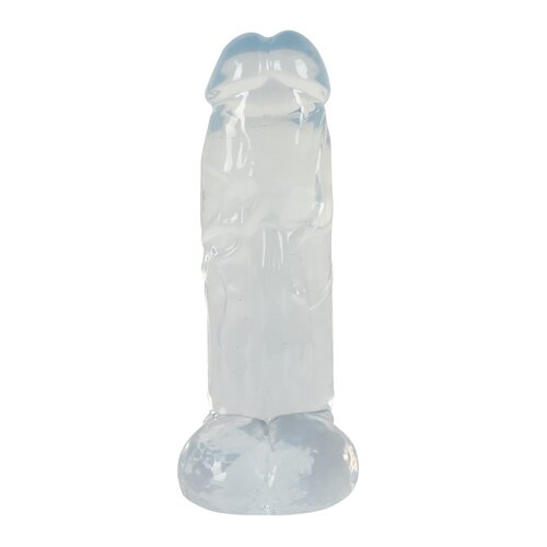 Crystal Strakke Doorzichtige Dildo in Natuurlijke Look