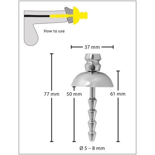 Penisplug Umbrella Penis Plug Geribbeld