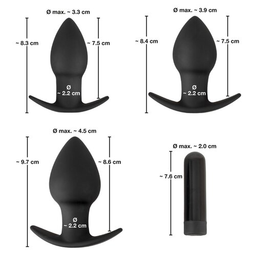 Black Velvets Vibrerende Buttplug Set