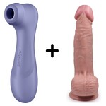 Satisfyer Satisfyer Pro 2 Gen 3 Paars met Handful Medium Dildo Combinatie Voordeel Set