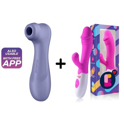 Satisfyer Satisfyer Pro 2 Gen 3 Lila met Connect App met Easylove Tarzan Vibrator - Combinatie Voordeel Set Satisfyer Pro 2 Gen 3 Lila met Connect App met Easylove Tarzan Vibrator - Combinatie Voordeel Set