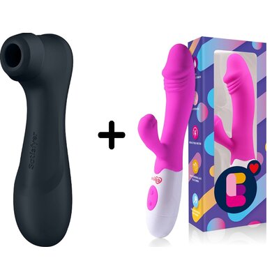 Satisfyer Pro 2 Gen 3 Zwart met Easylove Tarzan Vibrator - Combinatie Voordeel Set