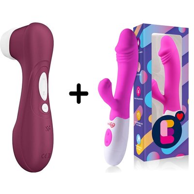 Satisfyer Satisfyer Pro 2 Gen 3 Rood met Easylove Tarzan Vibrator - Combinatie Voordeel Set Satisfyer Pro 2 Gen 3 Rood met Easylove Tarzan Vibrator - Combinatie Voordeel Set