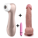 Satisfyer Pro 2 + Medium Dildo + Bullet