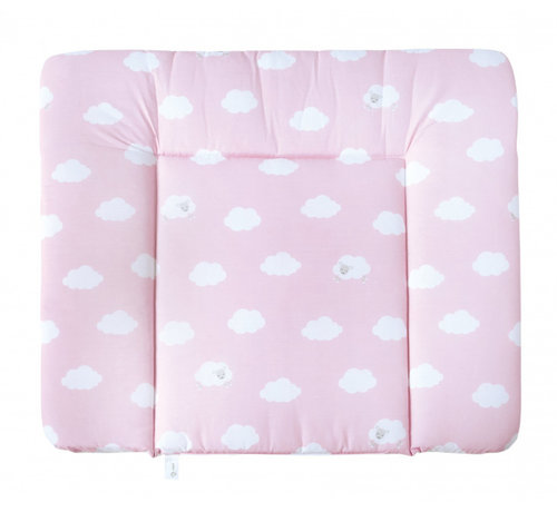 Roba aankleedkussen Wolken 85 x 75 cm polykatoen roze