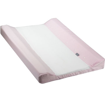 don algodon aankleedkussen Zoe 55 x 80 x 9 cm wit/roze 2-delig