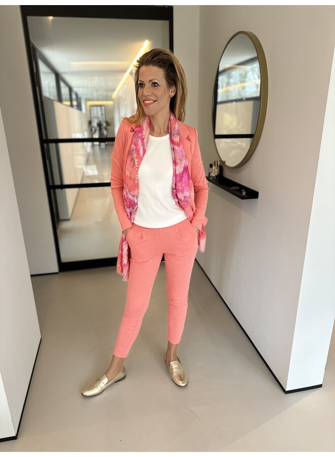 BROEK  IHKATE PIQUE HOT CORAL