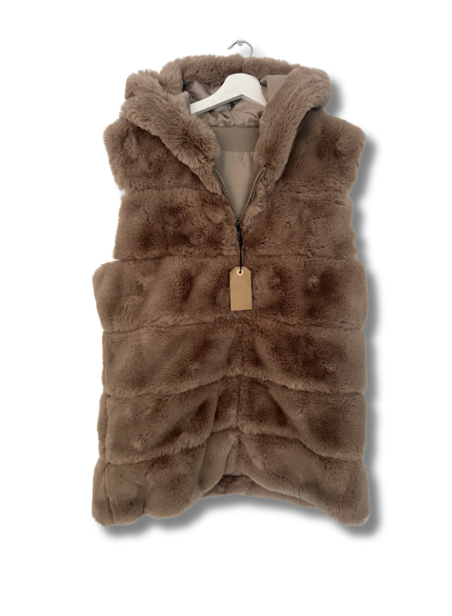 FURRY BODYWARMER DELUXE TAUPE 25