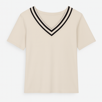 TOP STRETCH STRIPE ZAND