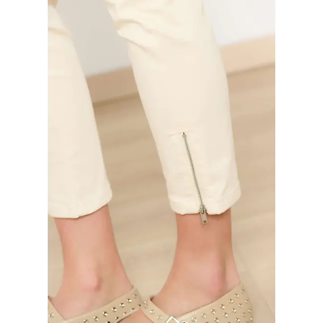 JEANS ZIPY  BEIGE