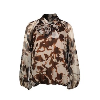 BLOUSE ELCHE PRINT CHOCO