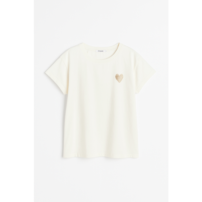 SHIRT OFFWHITE  HEART GOLD one size