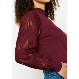 TOP SLEEMESH BURGUNDY