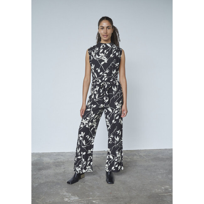JUMPSUIT GUTO-JU3 BLACK/FLOWER