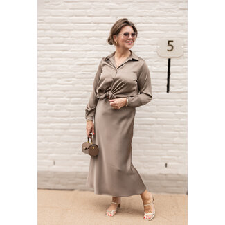 BLOUSE LEONIE DARK TAUPE