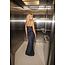 MAXIJURK SATIN N.ERO NAVY