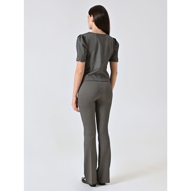 PANTALON KNIT CFC0125037003 PRINT ZWART