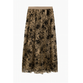 ROK TULE  PRINT TAUPE HFE9312 MIDI