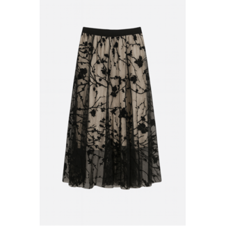 ROK TULE  PRINT BLACK HFE6182 MIDI
