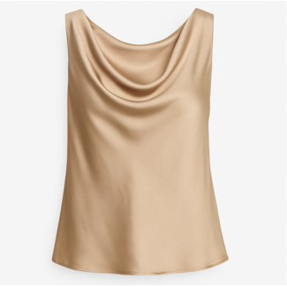 TOP SATIN WATERVAL CAMEL