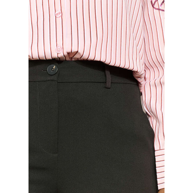 BROEK TWILLWID DARK BROWN