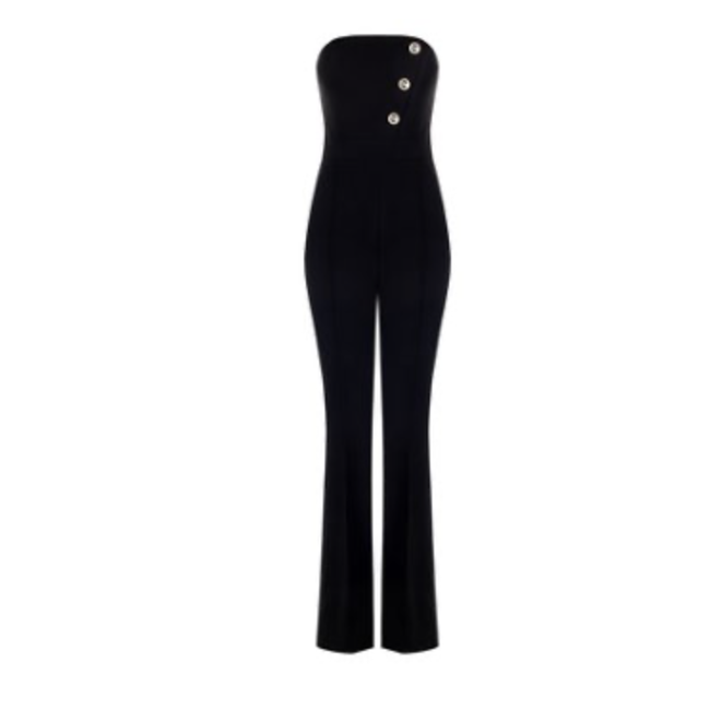 JUMPSUIT CFC0020069002 STRAPLESS ZWART