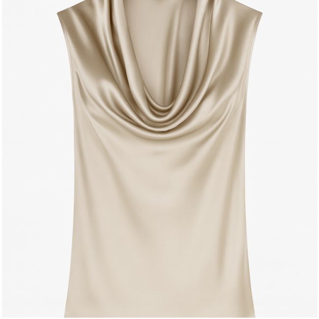 TOP MOUWLOOS SATIJN CFC0124969003 BEIGE