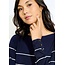 TOP KIMSTRIP NAVY/OFFWHITE